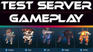War Robots Test Server Gameplay Strider Fury Leo Raijin Griffin