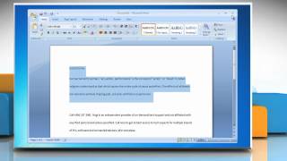 How to Double Space Lines in Microsoft® Word 2007