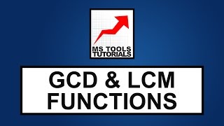 Excel Tutorial For Beginners - How To Use GCD & LCM Functions | MS Tools Tutorials