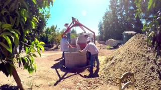 Fast forward construction of Brick lined dry well Septic System seepage pit fresno ca