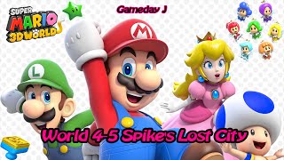 Super Mario 3D World | 4-5 Spike's Lost City [Lets Watch] Nintendo Wii U