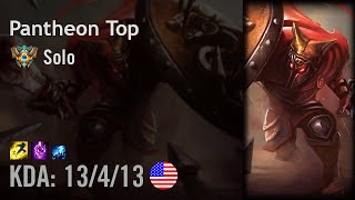 Pantheon Top vs Yasuo - Solo - NA Challenger Patch 6.16