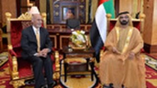 محمد بن راشد يستقبل الرئيس الأفغاني