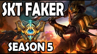 SKT T1 Faker Jarvan IV vs Elise Jungle Ranked Challenger Korea