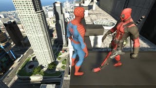 GTA 5 Crazy Ragdolls Spiderman vs Deadpool ep.1 [GTA 5 Euphoria Physics | Funny Moments]