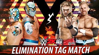 WWE 2K16 - The Lucha Dragons vs Edge and Christian | Elimination Tag Match | PS4 Gameplay