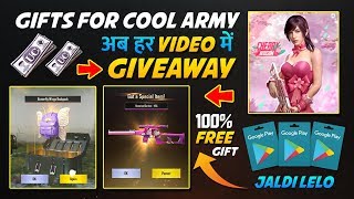 Google Play Gift Codes GeT Gun Skins and Outfits in PUBg Mobile #CoolArmy