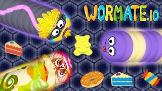 Wormate.io Я ЛЮБЛЮ ВКУСНЯШКИ! Мульт игра для детей как Slither.io про ЧЕРВЕЙ СЛАДКОЕЖЕК