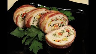 Гости Будут В Восторге! Сочный И Ароматный Куриный Рулет В Беконе! Новогодние Блюда 2019!