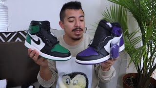 Air Jordan 1 Court Purple and Pine Green Blog Pick Up Unboxing