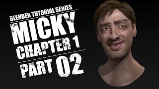 Blender - "Micky" Ch.1 - Pt. 2 - Box modeling, general head shape and nose