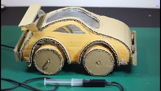 Сделать гидравлический автомобиль с использованием картона