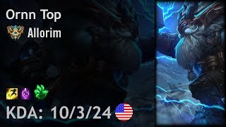 Ornn Top vs Renekton - Allorim - NA Challenger Patch 8.1