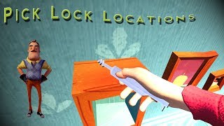 All Pick Lock Locations in Hello Neighbor Alpha 4