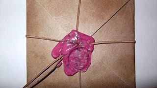 Винтажный конверт с сургучной печатью