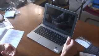 Teil 1: Aldi Notebook Medion Akoya S2218 neu erstes Einschalten von Win 10 vorinstalliert