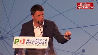 Assemblea Pd, Renzi: "Noi argine al populismo. Resto non mollo"
