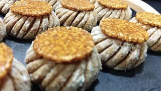 المعلكة بالزنجلان منقوشة سهل منها ما كاين بدون زبدة ولا زيت و سهلة التحضير