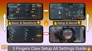 Best 3 Finger Claw Sensitivity & Setup For  PUBG MOBILE | PRO CLAW
