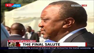 President Uhuru arrives in Kabarak for Mzee Moi's funeral service