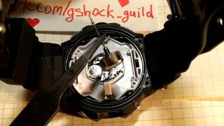 Как снять корону/заводную головку с часов Casio G-Shock (fake)