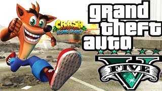 GTA 5 Mods - Crash Bandicoot MOD Vs GTA 5!! | REDUX (GTA 5 MODS PC)