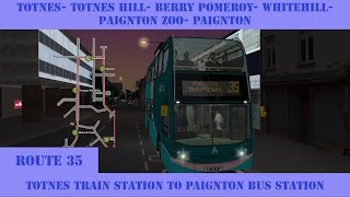 Omsi 2 BOTW- 35 Totnes Train Station to Paignton Bus Station (E400 Trident)