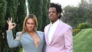 Beyonce arrives with Jay-Z to the Roc Nation pre-Grammy brunch