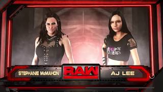 WWE 2K18 Stephanie McMahon VS AJ Lee Requested 1 VS 1 Match