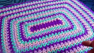 ?Коврик прямоугольный.Утилизируем остатки пряжи.Вязание крючком.Crochet And Knitting