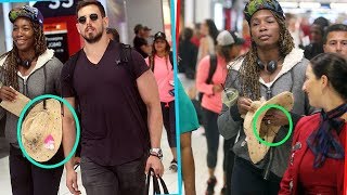Venus Williams was covered the diamond ring on her hand  passed through at airport