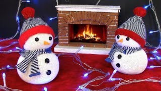 Снеговик из носка без шитья! Новогодний декор!