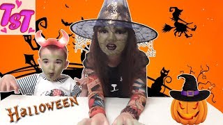 Макияж для Хэллоуина 2018 Ведьма и Маленький Шрек/Kids Makeup for Halloween Witch and Little Shrek