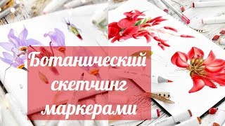 Ботанический скетчинг маркерами с Наталией Гзоим