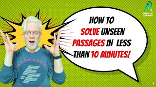 Solve UNSEEN PASSAGES in LESS THAN 10 MINUTES! Class 12 Boards