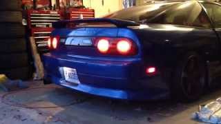 1jz exhaust with new cx racing mid pipe on the 240sx