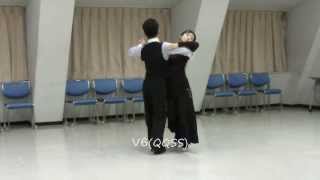 社交ダンス　クイックステップＡ３　初心者レッスン動画　足型基本ステップ動画