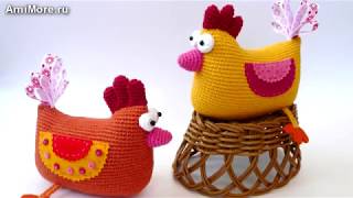 Амигуруми: схема Курочки. Игрушки вязаные крючком. Free crochet patterns.