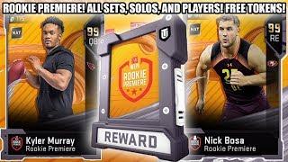 TONS OF FREE TOKENS! ROOKIE PREMIERE! SETS, SOLOS, PACKS AND PLAYERS! | MADDEN 19 ULTIMATE TEAM