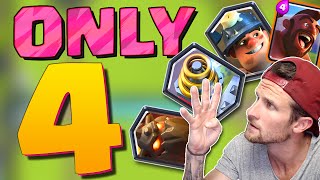 ONLY 4 CARDS! :: Clash Royale :: CHALLENGE GAME!