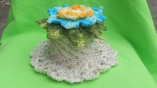 Porta papel higienico em croche parte 2