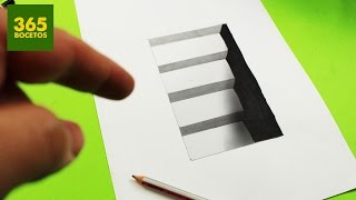 ILUSIONES OPTICAS - ESCALERA IMPOSIBLE EN 3D - DIBUJOS SORPRENDENTES