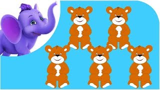 Five Brown Teddies - Nursery Rhyme with Lyrics and Sing Along