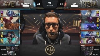 WE (Xiye Taliyah) VS TSM (Bjergsen Ryze) Highlights - 2017 MSI Group Stage D3