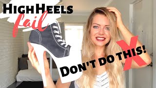 HIGH HEELS FAIL ❌ HOW I RUINED MY BRAND-NEW PLEASER HIGH HEELS within SECONDS! ? DON'T DO THIS ?