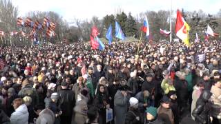 Meeting for Russian people rights in Odessa 2014 / Одесса,митинг на Куликовом поле