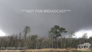 2-7-17 Akers Violent Long Track Wedge Tornado! Almost 5 minutes long! 100 Yards Away.