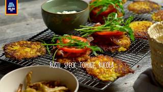 Rezept: Knusprige Kartoffelrösti-Burger | ALDI SÜD