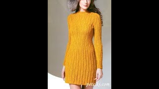 Вязаные Платья Спицами 2019 / Knitted Dresses with Knitting Needles / Strickkleider mit Stricknadeln