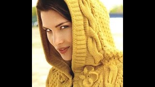 КАРДИГАН с КАПЮШОНОМ Спицами - 2019 / HOODED CARDIGAN with spokes / Strickjacke mit Kapuze